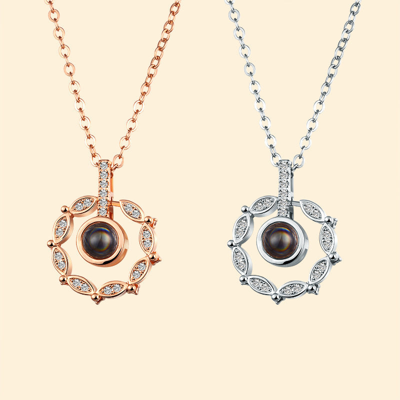 Multilingual Love Projection Necklace