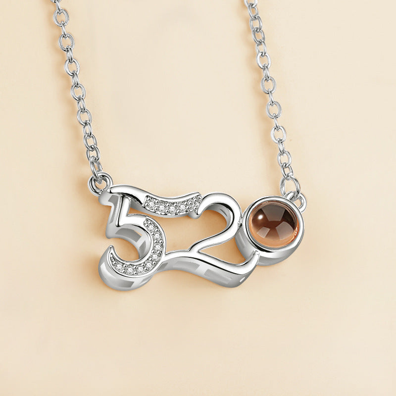 Multilingual Love Projection Necklace