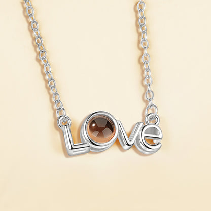 Multilingual Love Projection Necklace