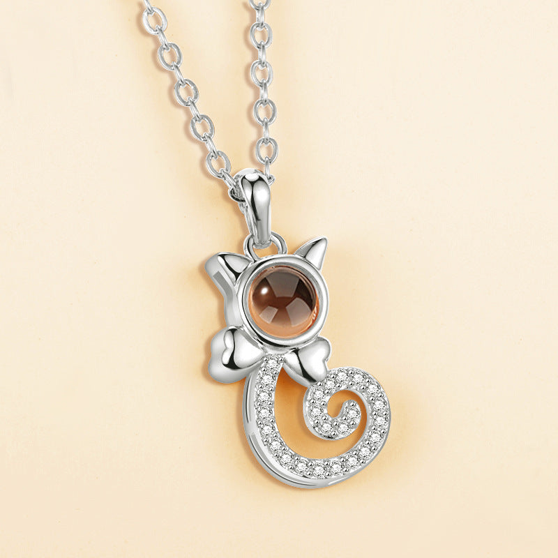 Multilingual Love Projection Necklace