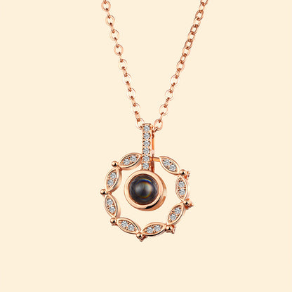 Multilingual Love Projection Necklace