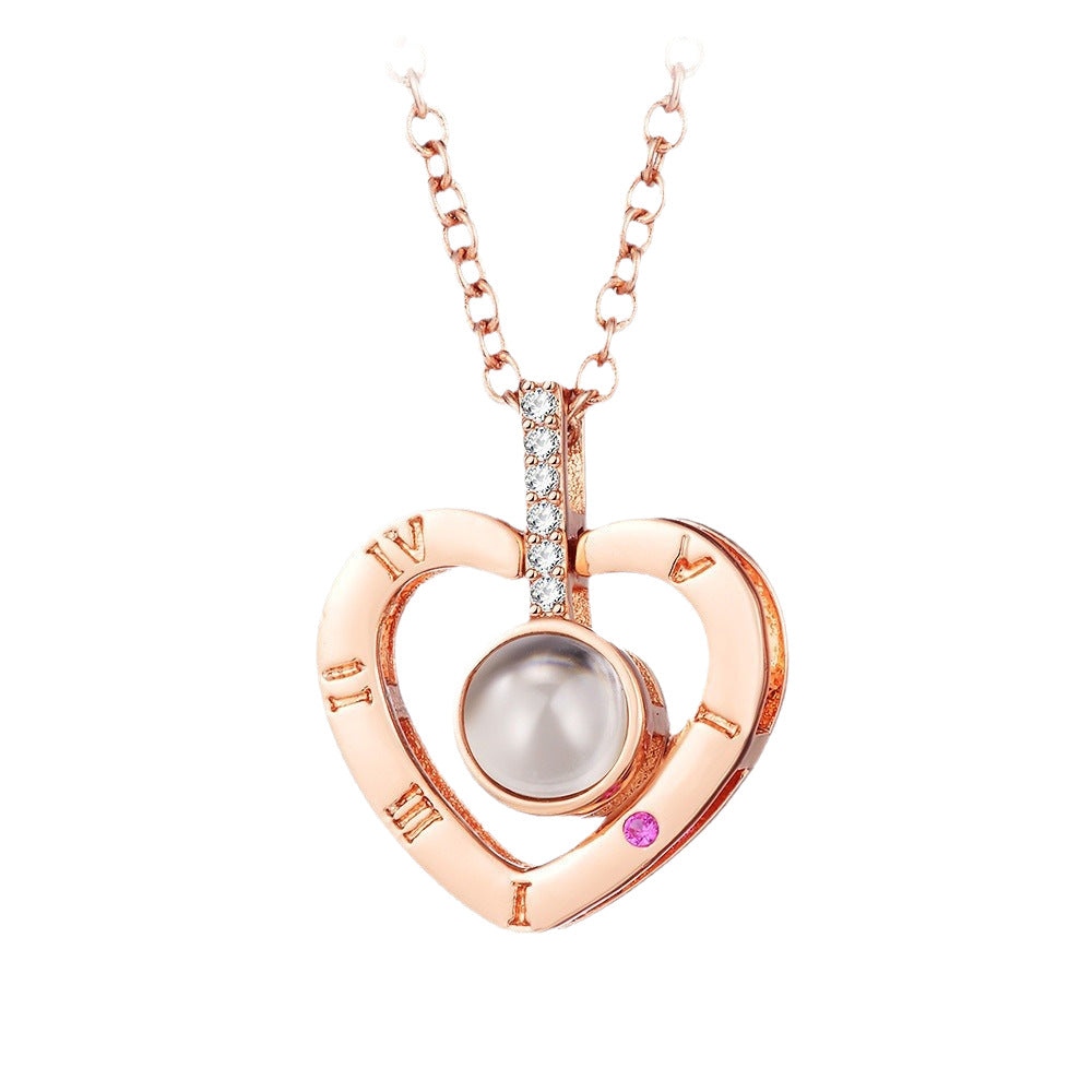 Multilingual Love Projection Necklace