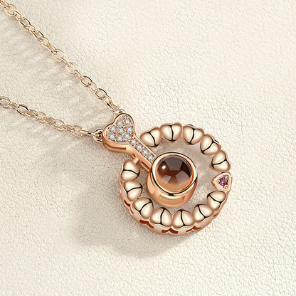 Multilingual Love Projection Necklace