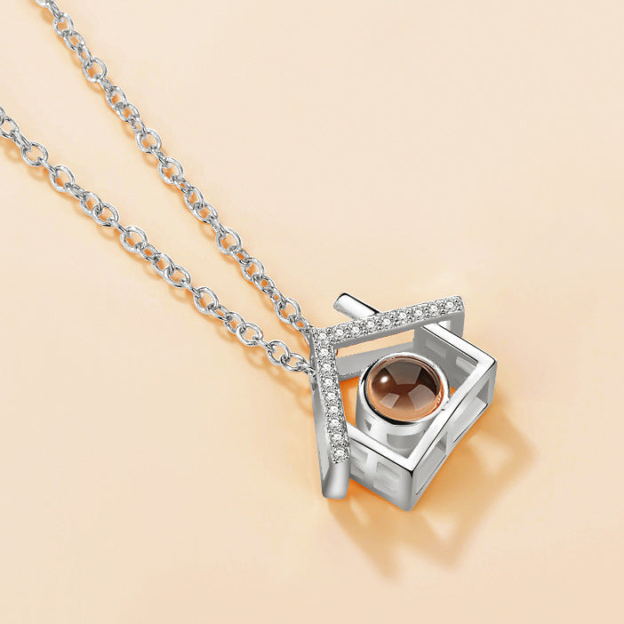 Multilingual Love Projection Necklace
