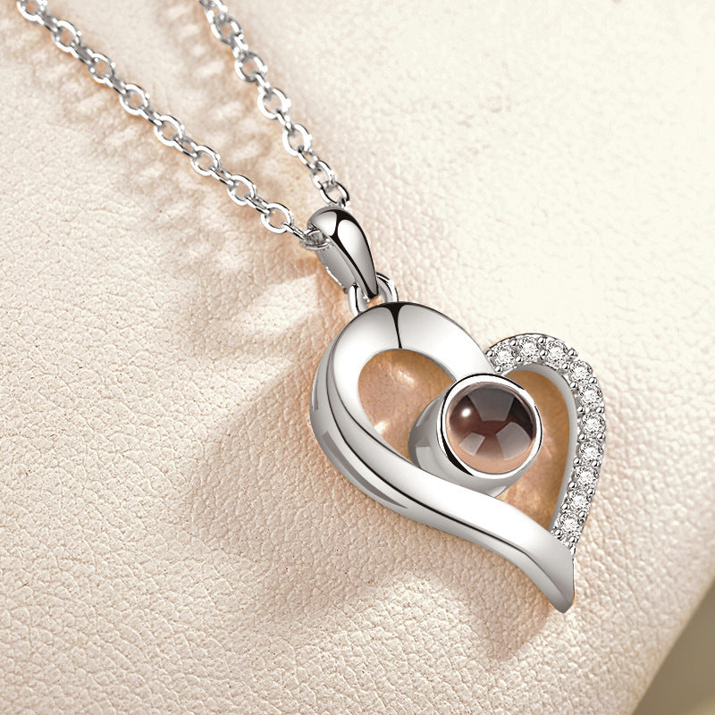 Multilingual Love Projection Necklace