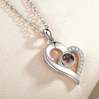 Multilingual Love Projection Necklace
