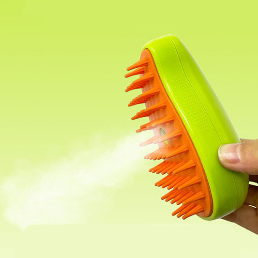 Multiple pet spray massage brushes