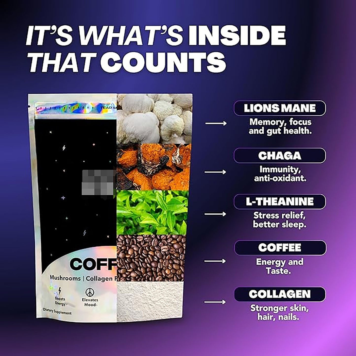 Mushroom coffee powder