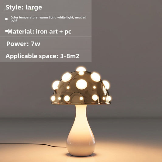 Mushroom decorated desk lamp, desktop night light