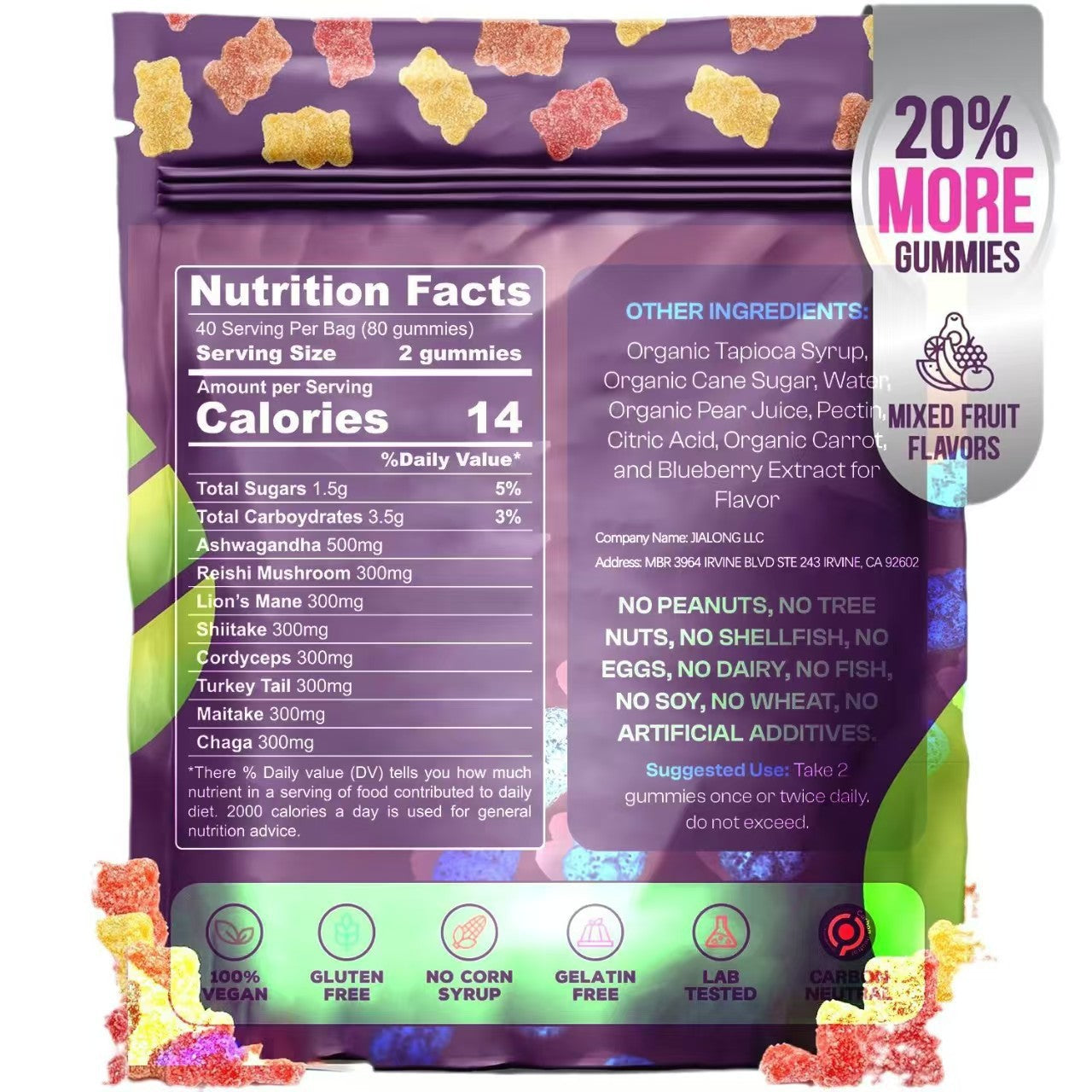 Mushroom Probiotic Gummy Candy