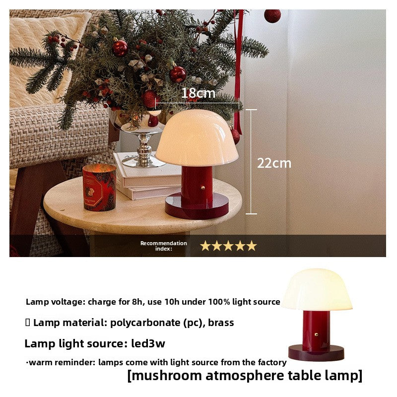 Mushroom Rechargeable Table Lamp
