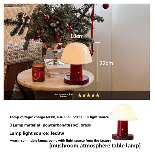 Mushroom Rechargeable Table Lamp