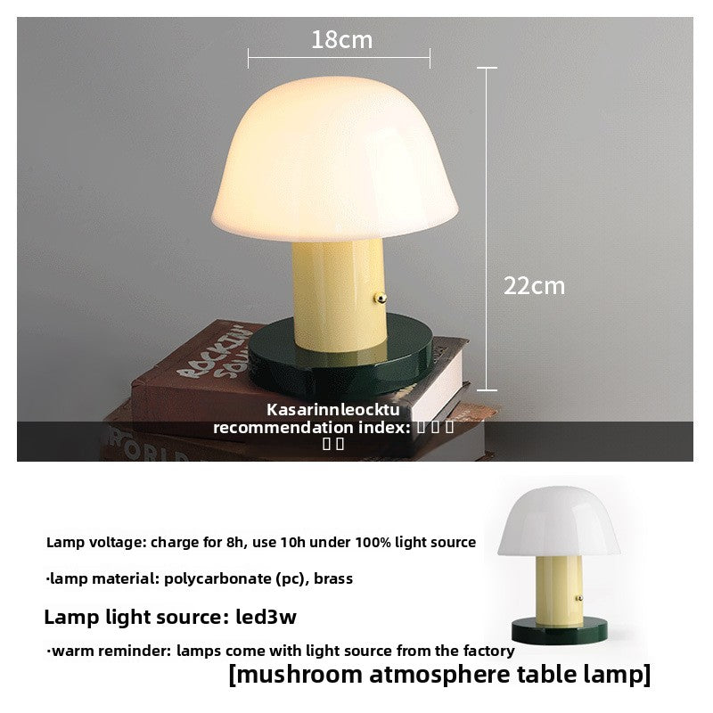 Mushroom Rechargeable Table Lamp