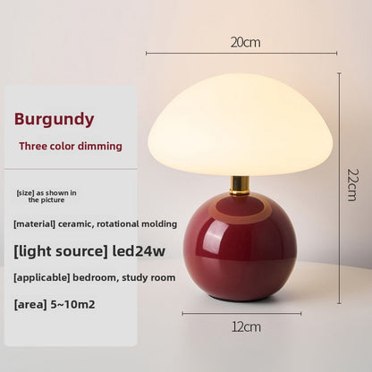 Mushroom Shape LED Table Lamp with Dimming Function