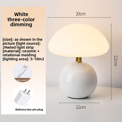 Mushroom-shaped desk lamp