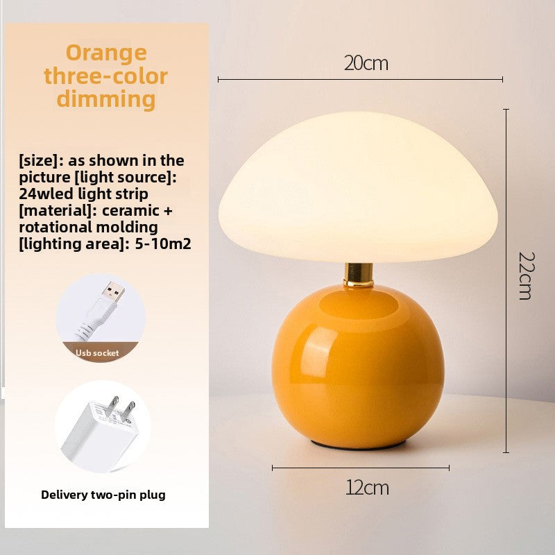 Mushroom-shaped desk lamp