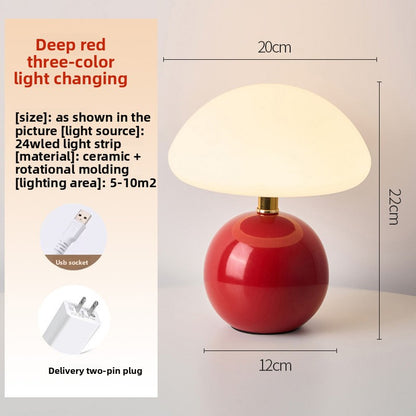 Mushroom-shaped desk lamp