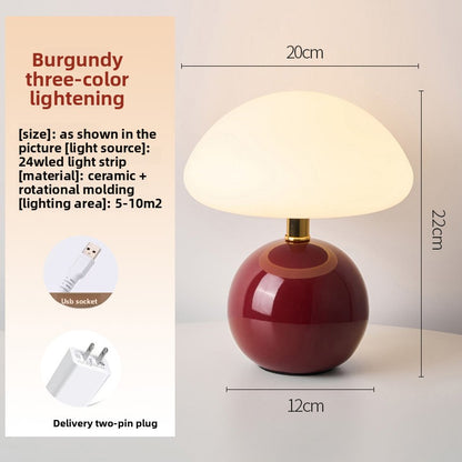 Mushroom-shaped desk lamp