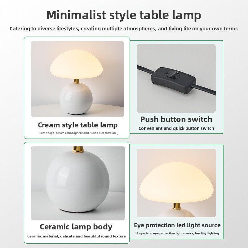 Mushroom-shaped desk lamp