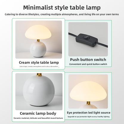 Mushroom-shaped desk lamp
