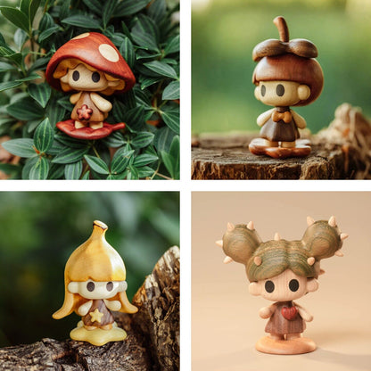 Mushroom solid wood figure