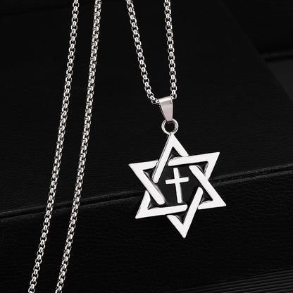 Music Theme Titanium Steel Pendant Necklace with Adjustable Chain