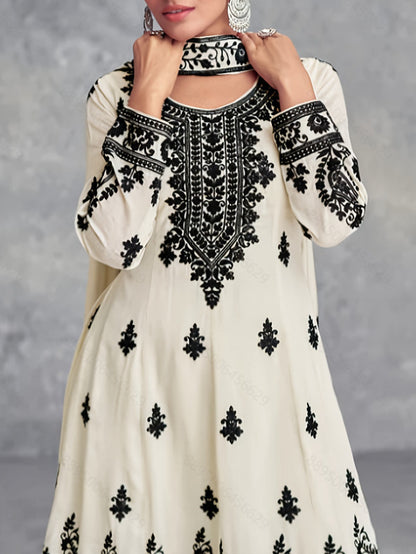 Muslim Ethnic Style Printed Top and Pants Set