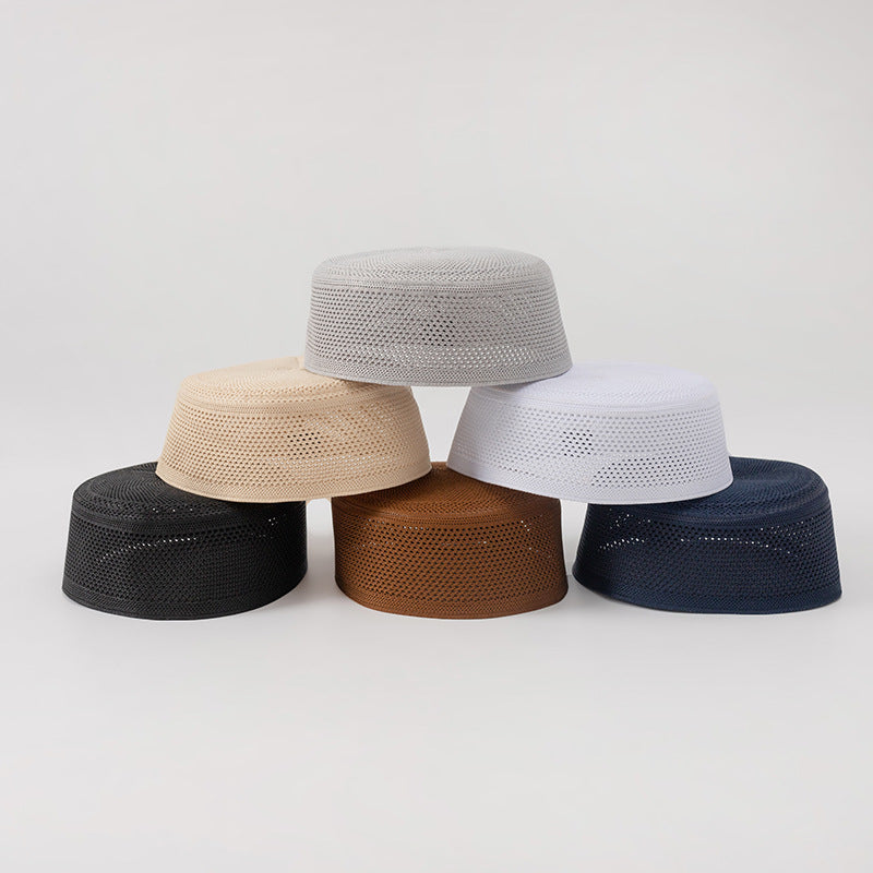 Muslim Prayer Hat Cotton Flat Top Cap