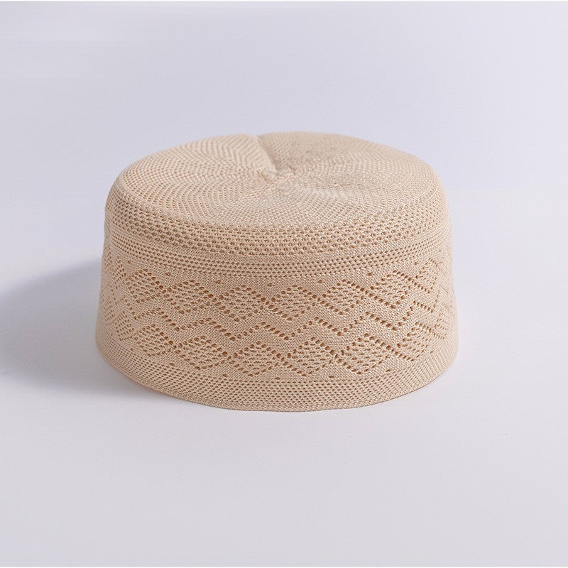 Muslim Prayer Hat Cotton Flat Top Cap
