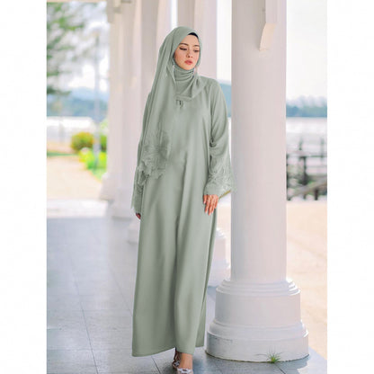 Muslim Women's Long Robe with Headscarf