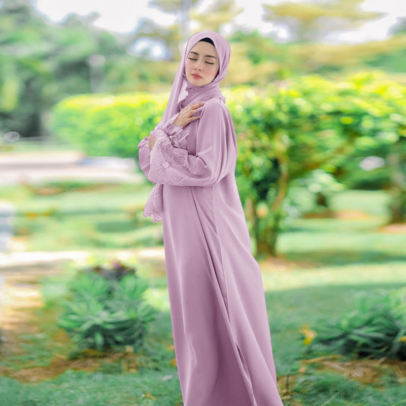 Muslim Women's Long Robe with Headscarf