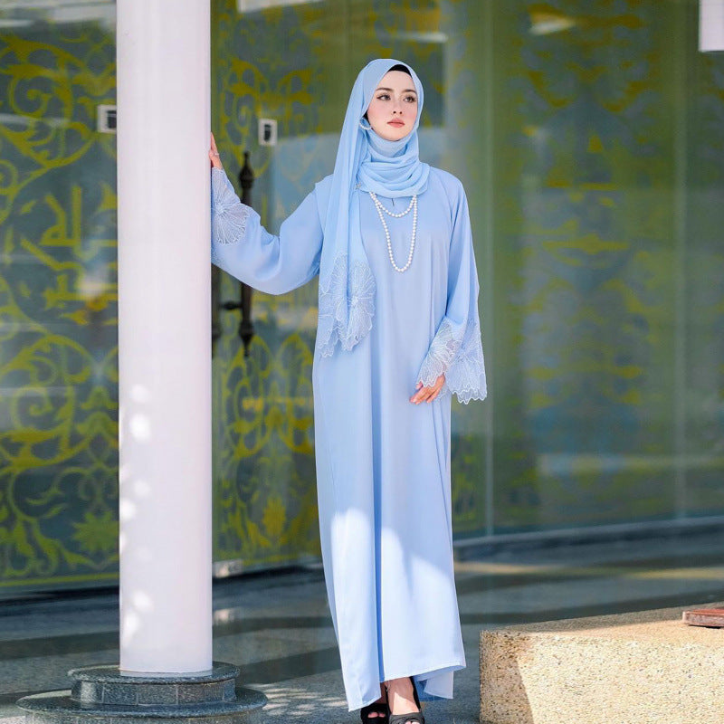 Muslim Women's Long Robe with Headscarf