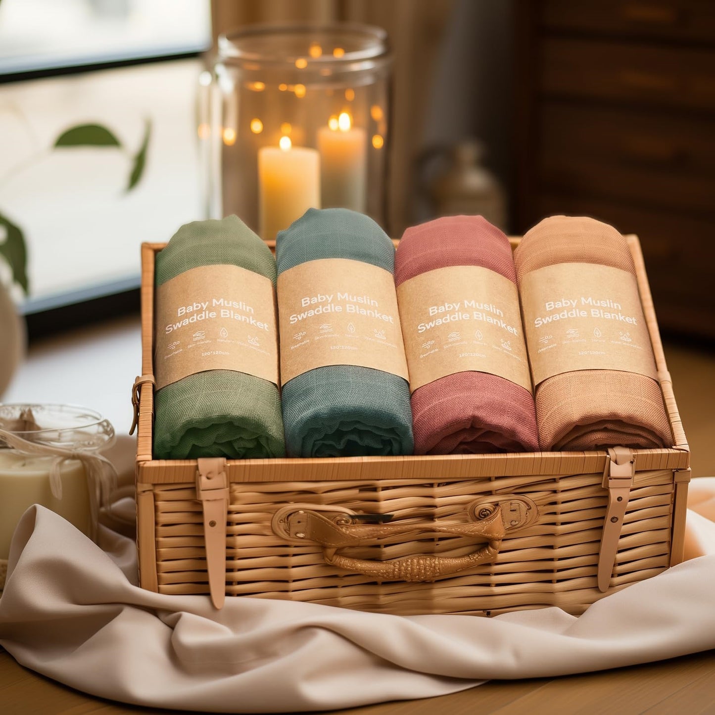 Muslin Bamboo Cotton Swaddle Blanket