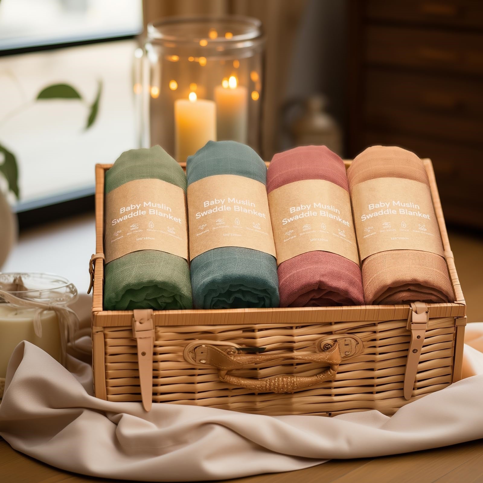 Muslin Bamboo Cotton Swaddle Blanket