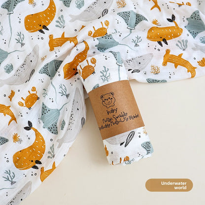 Muslin Bamboo Cotton Swaddle Blanket Newborn Wrap