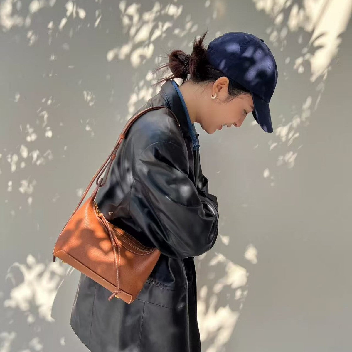 MYTASTE Kite Series Genuine Leather Crossbody Bag
