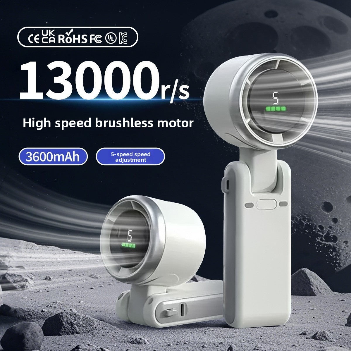 N607 Foldable Turbo Handheld Mini Fan USB Rechargeable