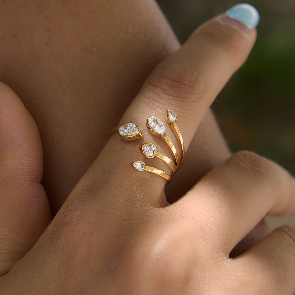 n Multi-Layered Split Ring Titanium Steel