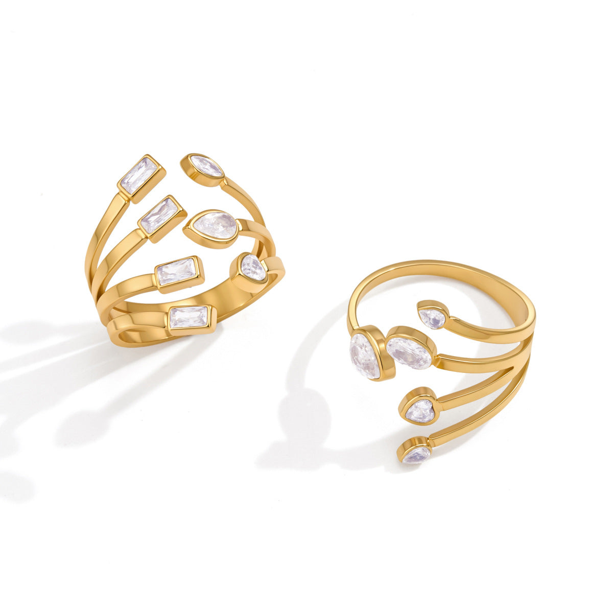 n Multi-Layered Split Ring Titanium Steel