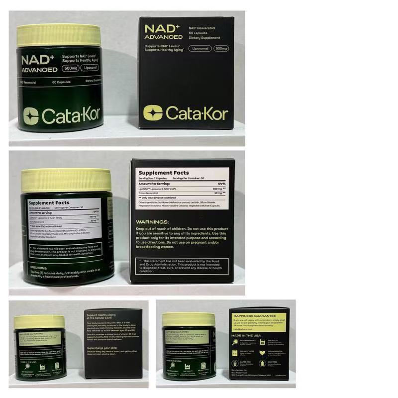 NAD+ Nicotinamide Supplement Capsules 60 Count