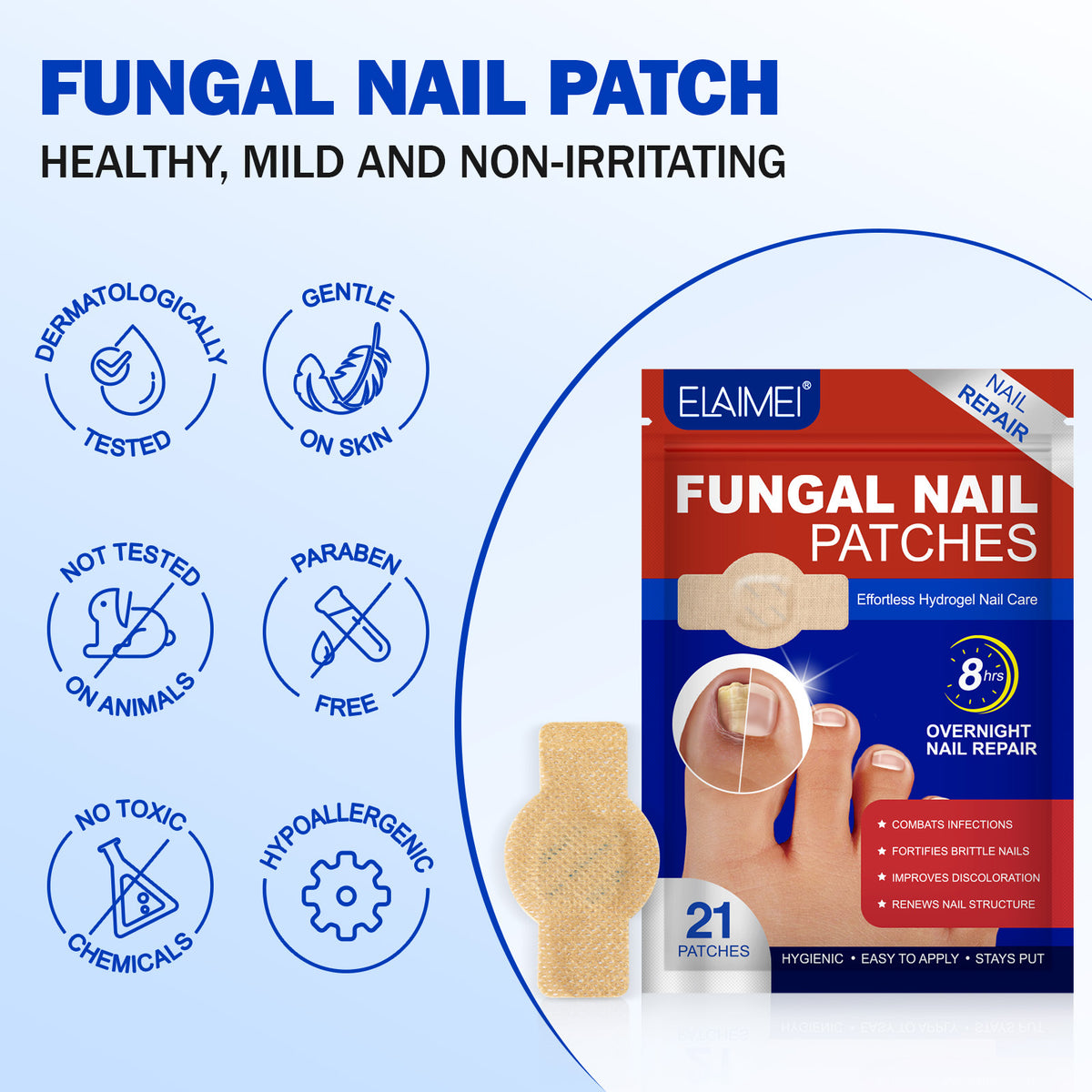 Nail antibacterial patch