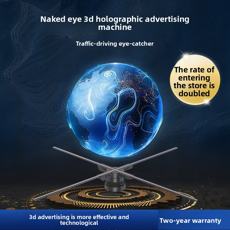 Naked-Eye 3D Holographic Fan Screen Advertising Machine