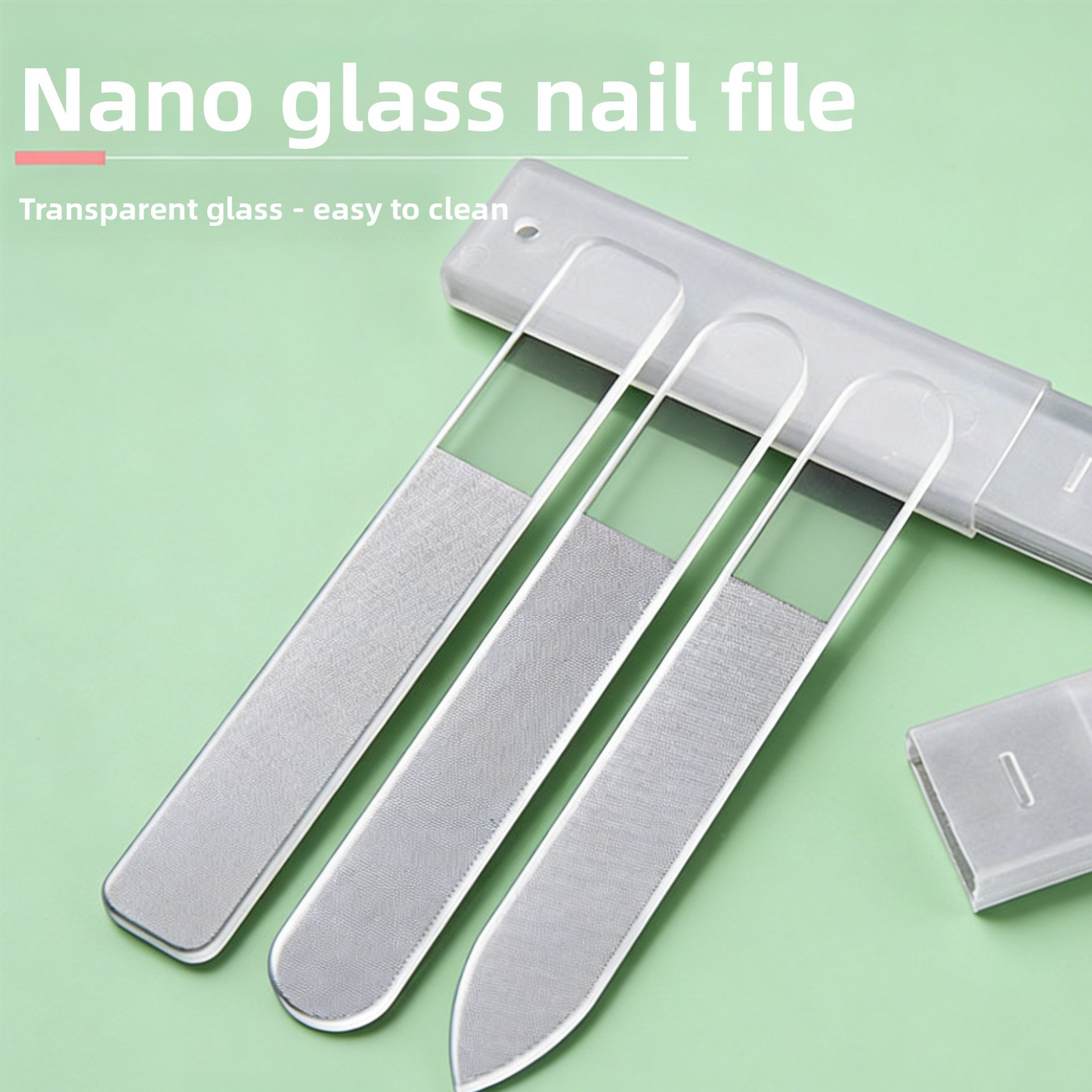 Nano-glass nail file for nail shaping