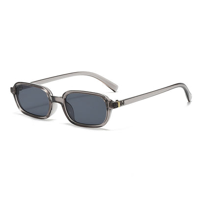 Narrow Black Frame Small Square Sunglasses
