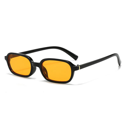 Narrow Black Frame Small Square Sunglasses