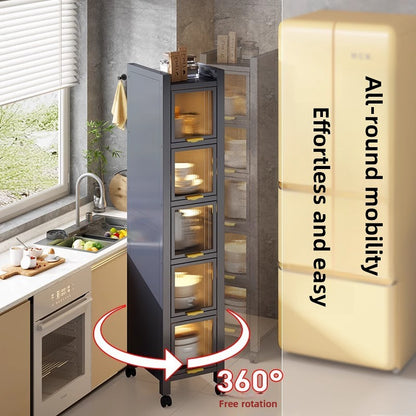 Narrow Storage Cabinet Multi Tier Organizer
