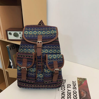 National style patterned backpack