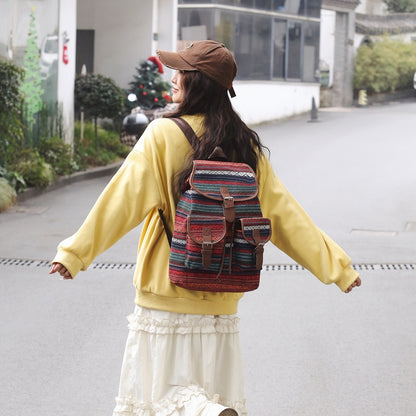 National style patterned backpack