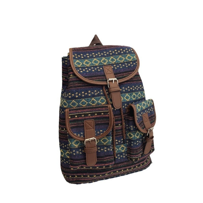 National style patterned backpack