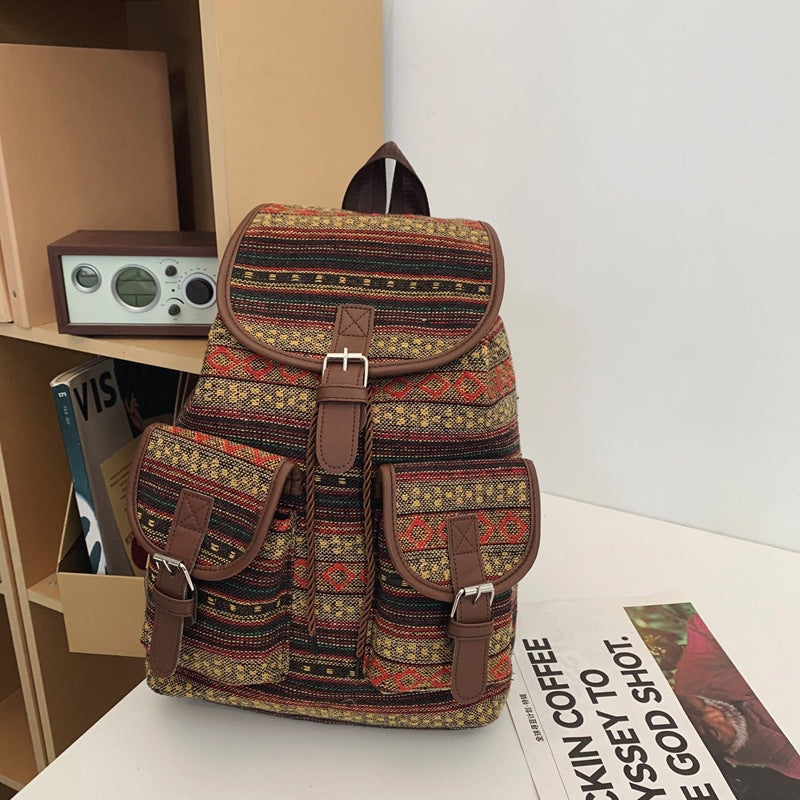 National style patterned backpack